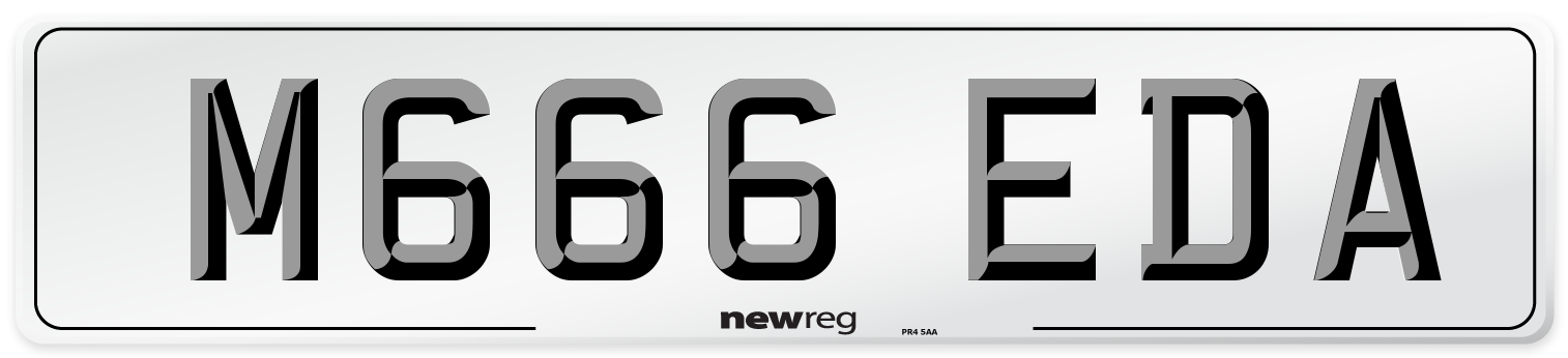 M666 EDA Number Plate from New Reg